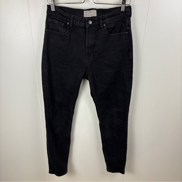 Everlane High Rise Skinny Dark Black Denim sz 29 Regular Stretch Classic Jeans - Picture 3 of 7